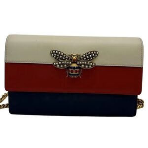 Sold Gucci Bee Small Cream, Red, and Blue 3 Way Bag Authentic In Excelent Con